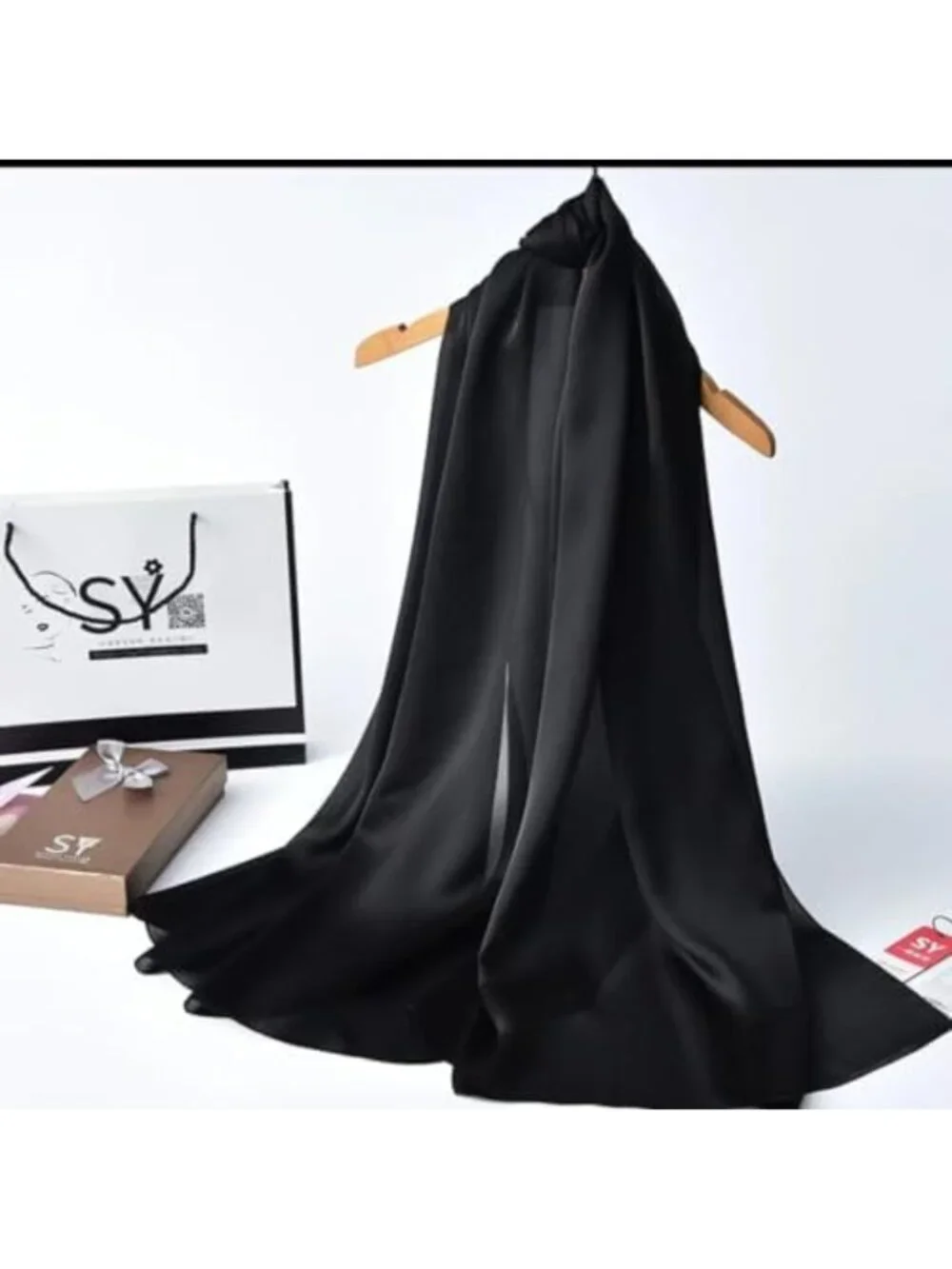 Luxurious 100% Silk Long Scarf - Women's Large Oblong Shawl, Gift-Ready
